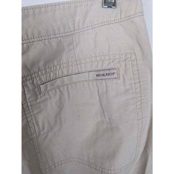 Woolrich wmns crop pants sz15 waist 36" ins 21.5" rise 12" Stone/beige cotton - Picture 4 of 7